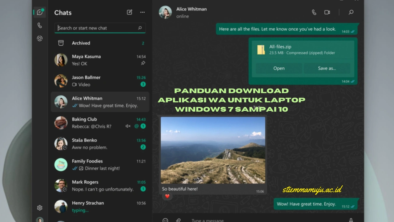 Panduan Download Aplikasi WA Untuk Laptop Windows 7 sampai 10